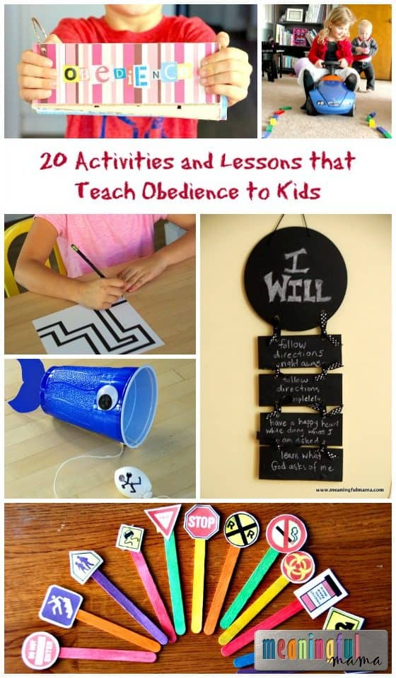 character building activities that teach obedience