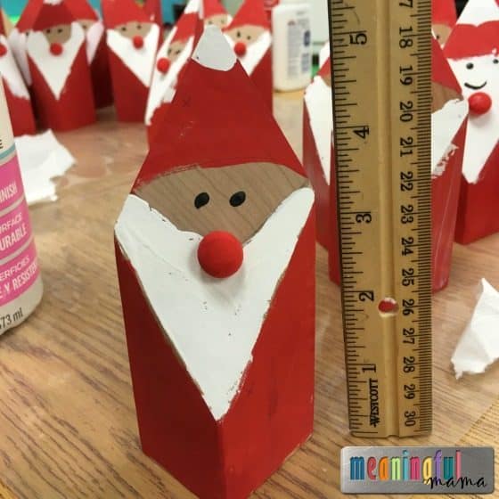 Woodblock Santa Claus Craft for Kids