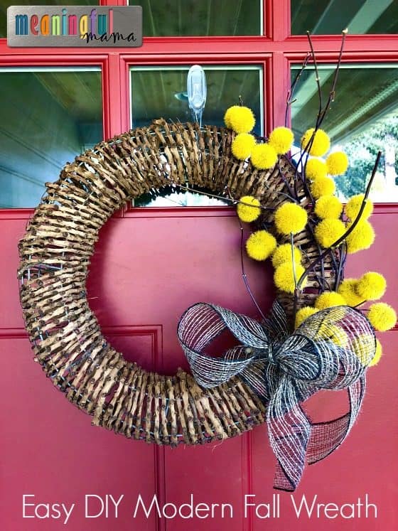 Easy DIY Modern Fall Wreath 