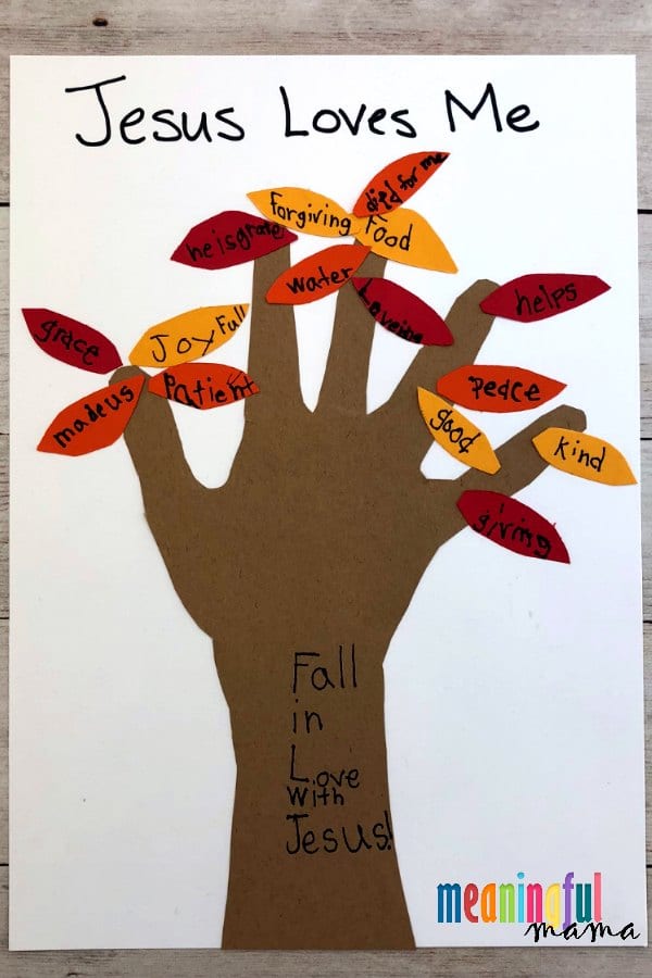 Fall Handprint Sunday School Craft for Kids