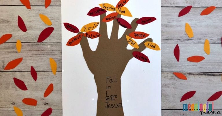 Fall Handprint Sunday School Craft for Kids