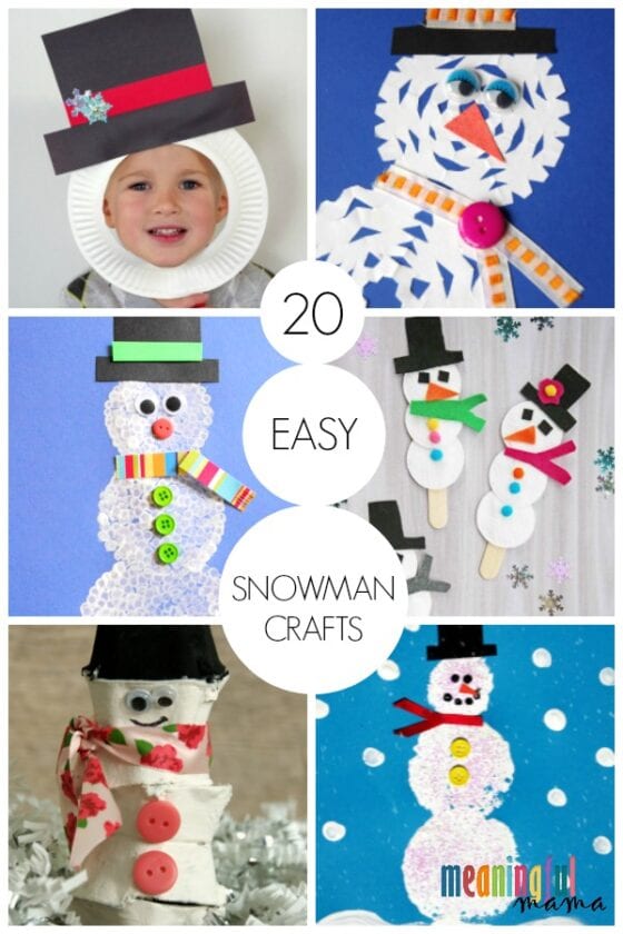 20 Easy Snowman Crafts for Kids
