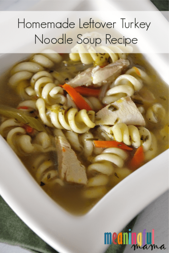 Homemade Leftover Turkey Noodle Soup Recipe