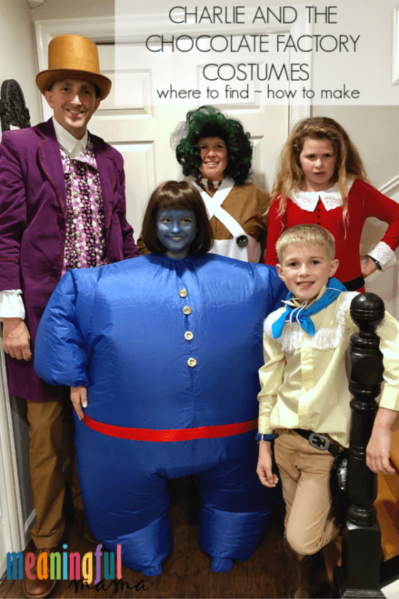 The Original Charlie and the Chocolate Factory DIY Family Halloween Costumes