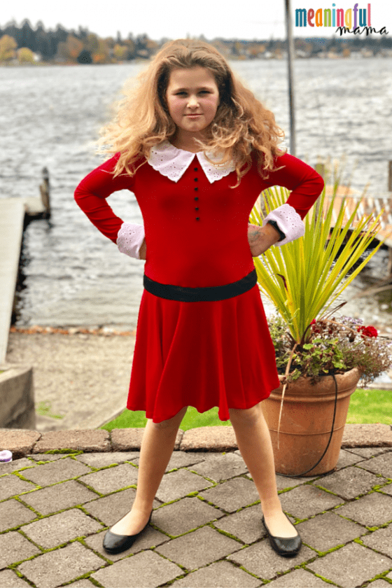 Girls Official Veruca Salt Roald Dahl Wonka Book Day  Fancy Dress Costume Outfit 