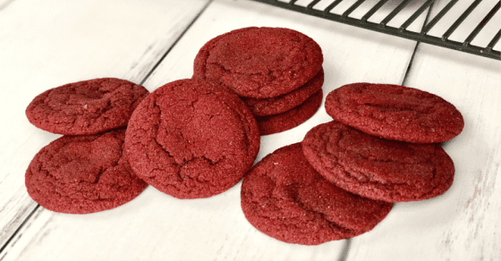 Red Velvet Snickerdoodle cookies