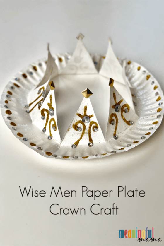 Wise Men Paper Plate Crown Craft