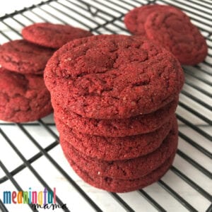 The BEST Red Velvet Snickerdoodle Cookies
