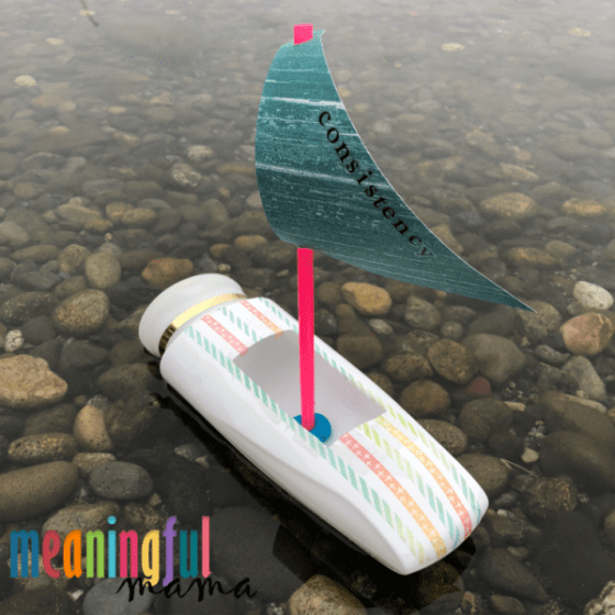 Simple toy Boat Made from Household Materials