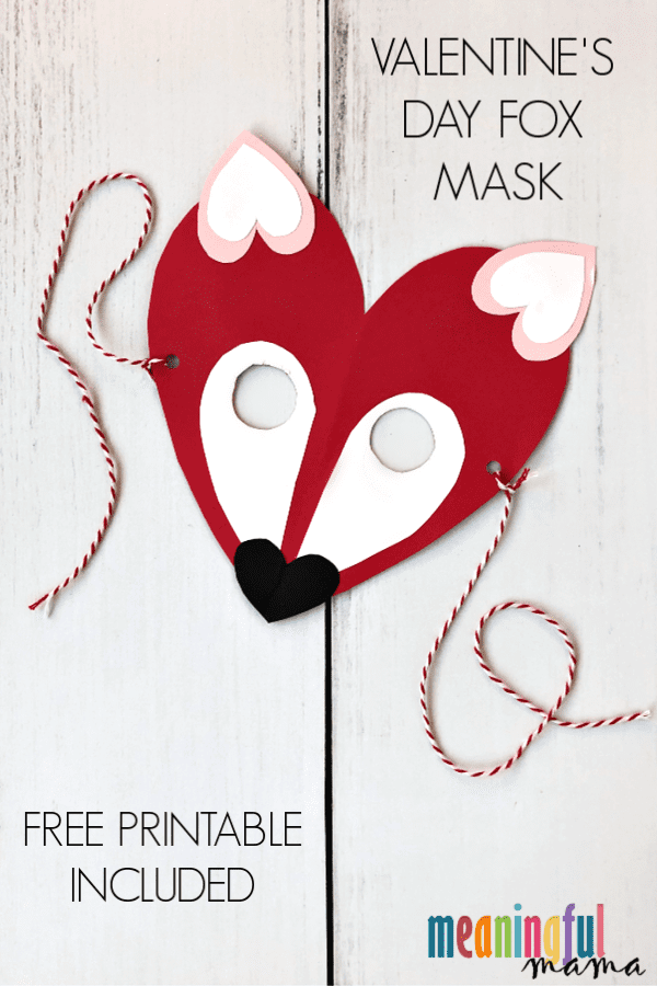 Valentine's Day Fox Craft for Kids with a Free Printable