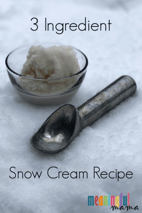3 Ingredient Snow Cream Recipe