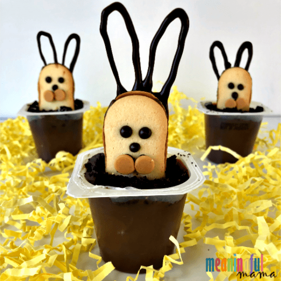 Easter Bunny Pudding Cups
