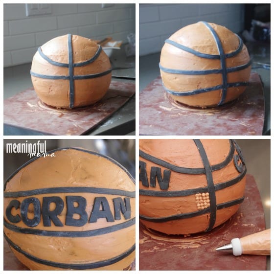 How to Make a Personalized Sphere Basketball Cake