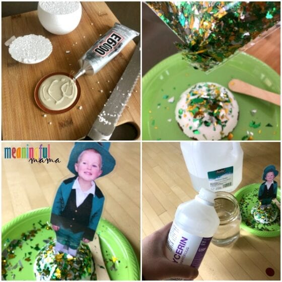 DIY St. Patrick's Day Glitter Globe Instructions