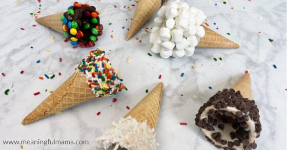 DIY Chocolate Dipped Ice Cream Cones