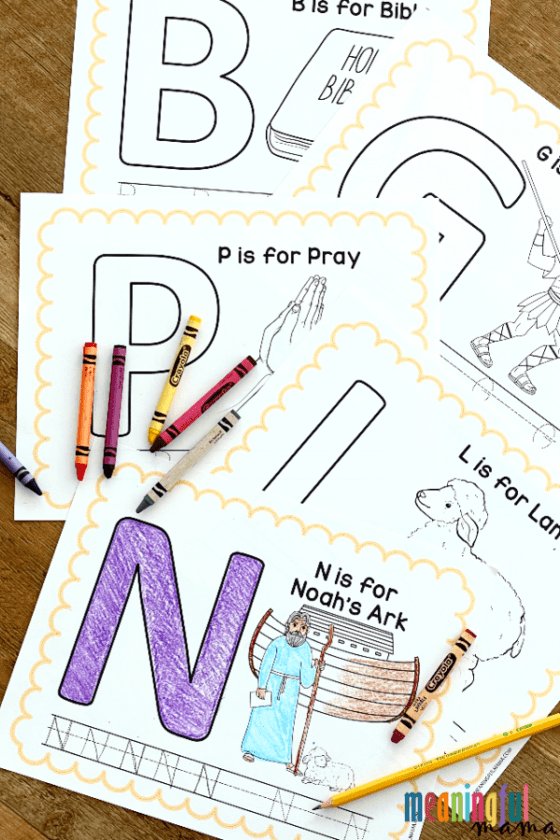 Free Bible Alphabet Coloring Pages