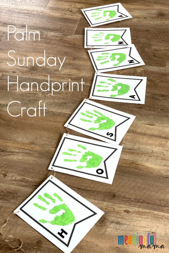 Handprint Palm Sunday Craft for Kids