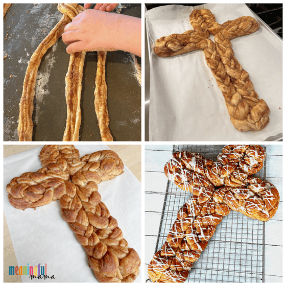 Easter Bread in the Shape of a Cross