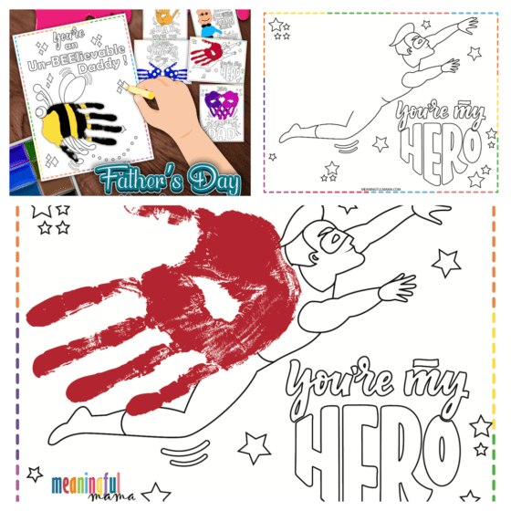 10 Free Handprint Printables for Father's Day