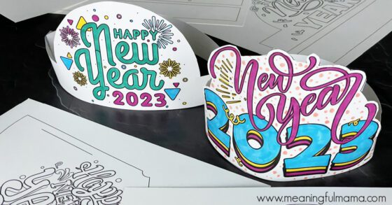 Free Printable New Year's Eve Hats