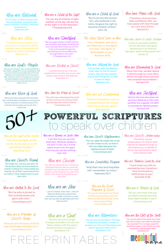 50+ Powerful Scriptures to Speak Over Children