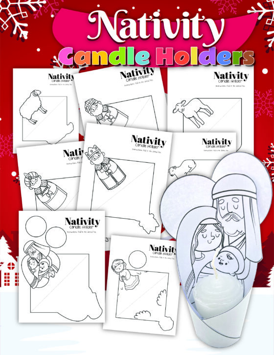 Nativity Candle Holder Craft for Kids