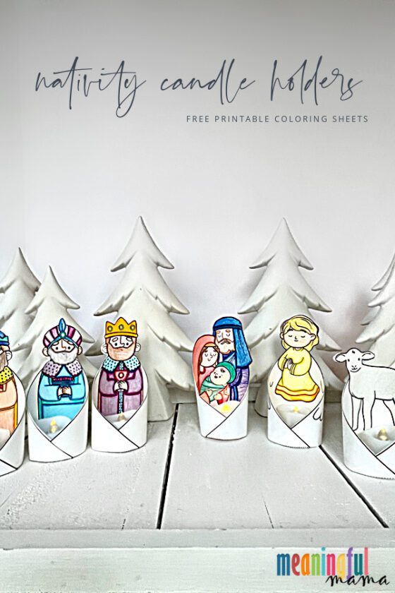 Nativity Candle Holder Craft for Kids