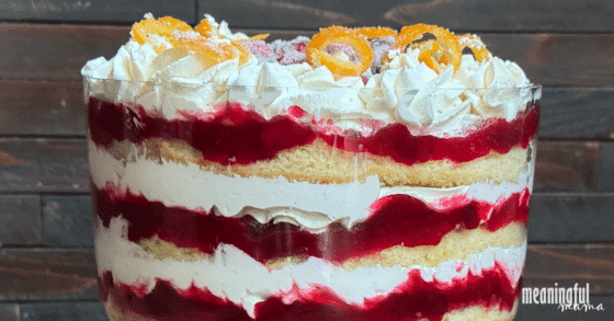 Orange and Cranberry Christmas Trifle