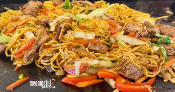 Blackstone Chicken Yakisoba Recipe