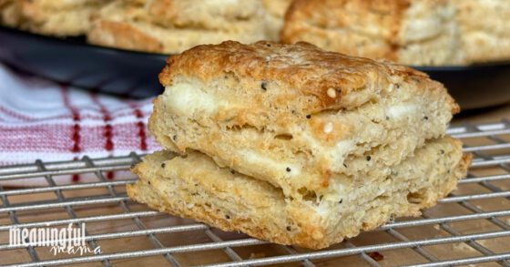 Everything Bagel and Cream Cheese Biscuits